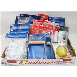 FLAT OF BAKING SUPPLIES INCLUDING COOKIE CUTTERS,