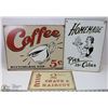 Image 1 : SET OF 3 METAL SIGNS HOMEMADE