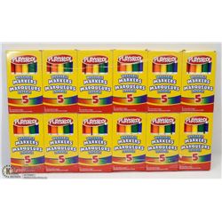 12 PACKS OF PLAYSKOOL WASHABLE MARKERS