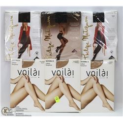 LOT OF 6 ASSORTED PANTY HOSE ASSORTED SIZES