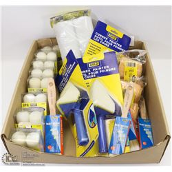 FLAT OF PAINTING SUPPLIES