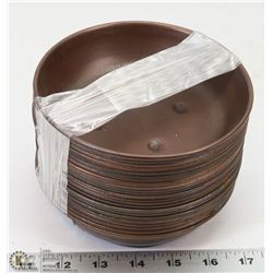 LOT 23 PCS COPPER CANDLE DISHES