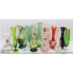 BOX OF VARIOUS VASES