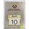 Image 1 : ORIGINAL CIBC BANK CALENDAR.