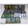 Image 1 : 7 LICENSE PLATES - 1964-1972