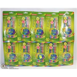 10 PACKS OF MECHANICAL PENCILS