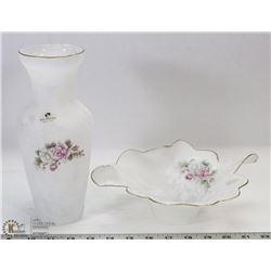 SET OF FROSTED MURANO GLASS.