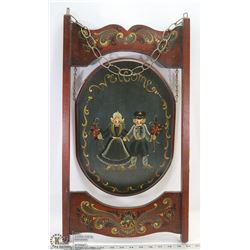 LARGE WOODEN WELCOME/THANK YOU HANGING SIGN