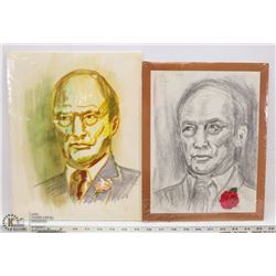 SET OF 2 PIERRE TRUDEAU PRINTS (SEALED)