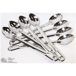15" STAINLESS STEEL SPOONS - LOT OF 8