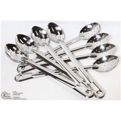 15" STAINLESS STEEL SPOONS - LOT OF 8