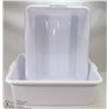 Image 1 : TOTE BOX - LOT OF 2 - WHITE  7" DEEP