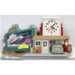 VINTAGE ROUTE 66 GAS STATION COCA COLA DIORAMA
