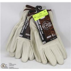 2 PAIRS OF BOB DALE DRIVERS/ROPERS LEATHER GLOVES