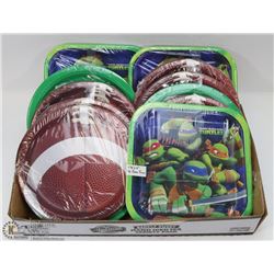 FLAT OF 96 ASSORTED PAPER PLATES