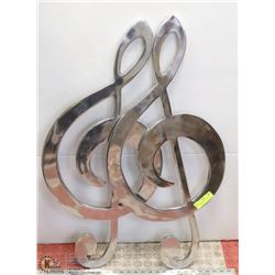 2 LARGE MUSICAL NOTE WALL HANGINGS
