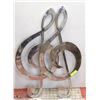 Image 1 : 2 LARGE MUSICAL NOTE WALL HANGINGS