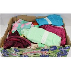 XL LOT OF MATERIAL INCLUDING SAREES, SCARVES