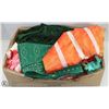 Image 1 : XL LOT OF MATERIAL INCLUDING SAREES, SCARVES, ETC