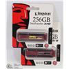 Image 1 : LOT OF 2 KINGSTON 256 GIG MEMORY USB STICKS