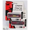 Image 1 : LOT OF 2 KINGSTON 256 GIG MEMORY USB STICKS