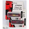 Image 1 : LOT OF 2 KINGSTON 256 GIG MEMORY USB STICKS