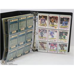 BINDER OF HOCKEY CARDS - 1980-81, 1981-82, 64
