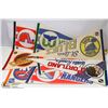 Image 1 : LOT OF 9 HOCKEY PENNANTS INCL NYI, WASHINGTON,