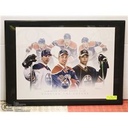 OILER FRAMED LITHOGRAPH - HOPKINS, HALL, EBERLE