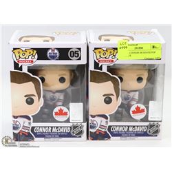 LOT OF 2 CONNOR MCDAVID POP FIGURINES.