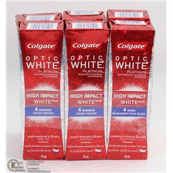 LOT OF 6 COLGATE OPTIC WHITE HIGH IMPACT WHITE