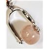 Image 2 : #1)STERLING SILVER ROSE QUARTZ PENDANT WITH