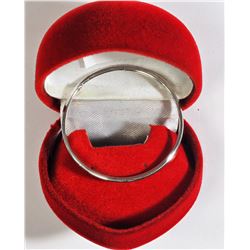 #4)STERLING SILVER LARGE HOOP EARRINGS,