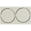 Image 2 : #4)STERLING SILVER LARGE HOOP EARRINGS,