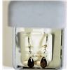 Image 2 : #9)SMOKEY QUARTZ (4CT) EARRINGS.