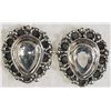 Image 1 : #11)STERLING SILVER AQUAMARINE FLORAL