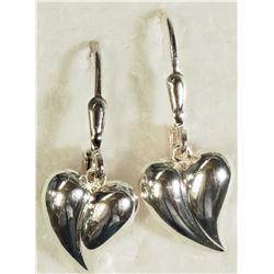 #16)STERLING SILVER LEAF EARRINGS