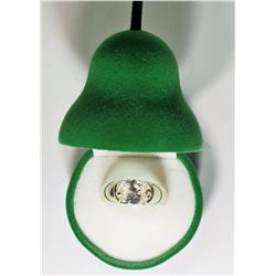 #17)STERLING SILVER CUBIC ZIRCONIA MEN'S RING