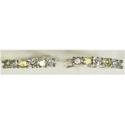 #21)STERLING SILVER PERIDOT EARRINGS