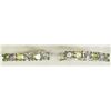 Image 1 : #21)STERLING SILVER PERIDOT EARRINGS