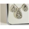 Image 2 : #23)STERLING SILVER CUBIC ZIRCONIA EARRINGS