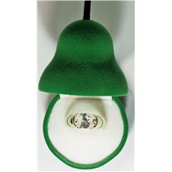 #25)STERLING SILVER CUBIC ZIRCONIA MEN'S RING