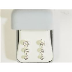 #34)STERLING SILVER CUBIC ZIRCONIA STUD