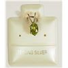 Image 1 : #38)STERLING SILVER PERIDOT PENDANT