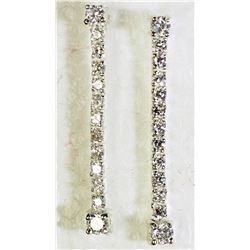 #42)STERLING SILVER CUBIC ZIRCONIA EARRINGS