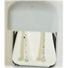 Image 2 : #42)STERLING SILVER CUBIC ZIRCONIA EARRINGS