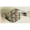 Image 1 : #43)STERLING SILVER 7 DIAMOND RING