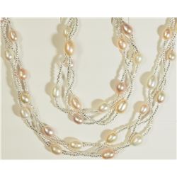 #49)STERLING SILVER FRESH WATER PEARLS
