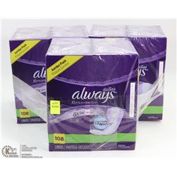 3 BOXES OF ALWAYS XTRA PROTECTION LONG PANTY LINER