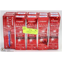 LOT OF 10 ASST COLGATE OPTIC WHITE TOOTHPASTE